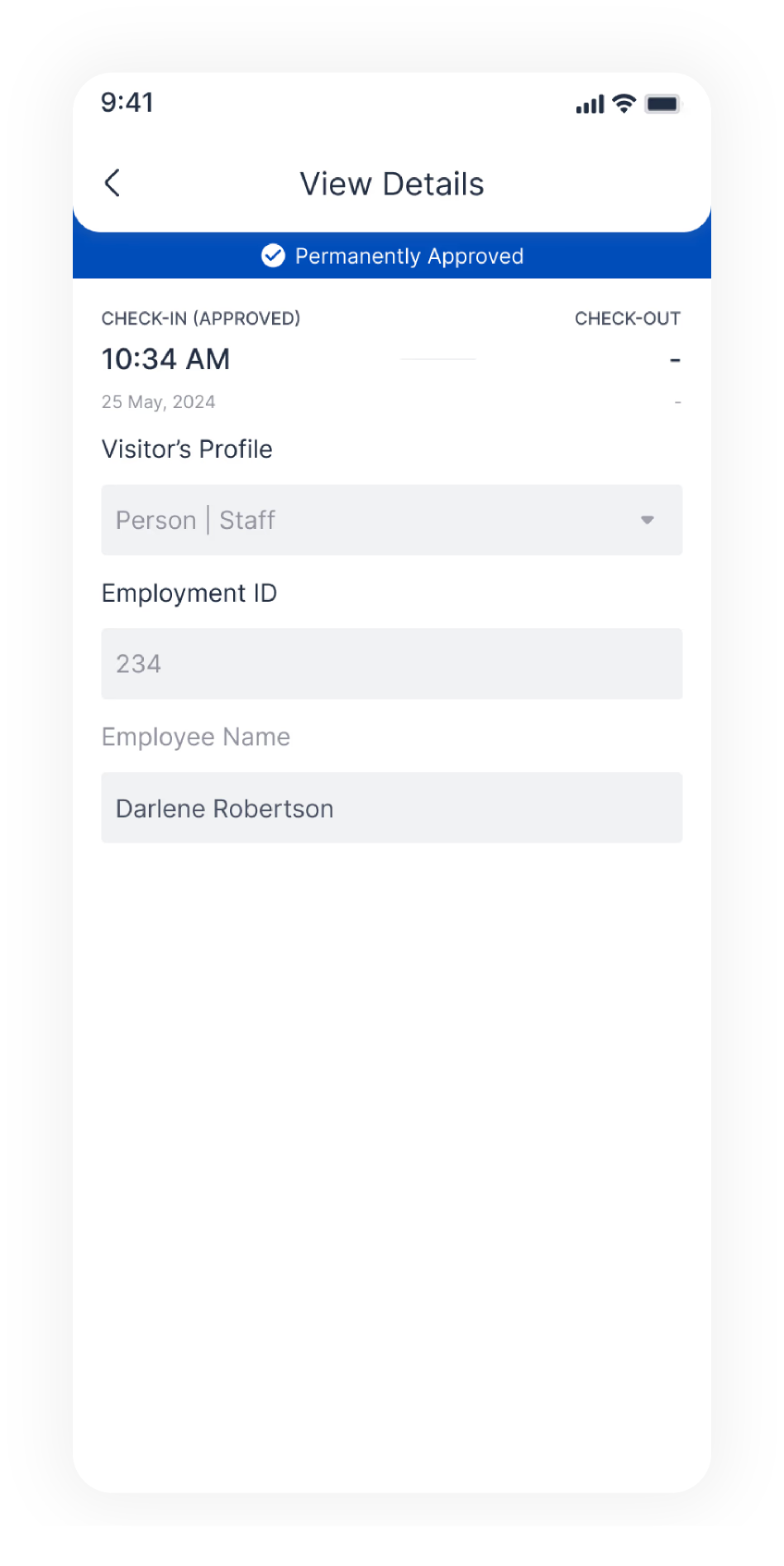 View details - permanently approved